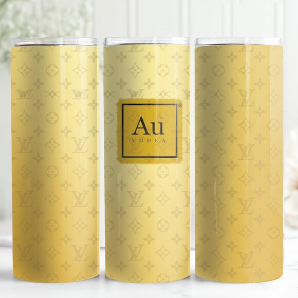 Handmade Other - Au Vodka Gold Yellow Louis Vuitton LV Designer Luxe Glam Adult 20oz Tumbler